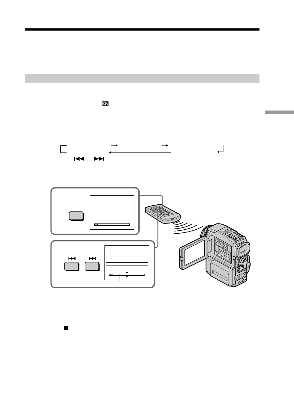 Searching a recording by date – date search, Press x | Sony DCR-PC115 User Manual | Page 63 / 188