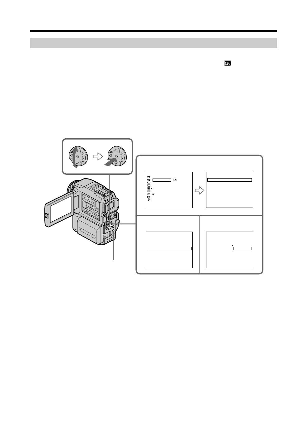 Erasing a title, Superimposing a title, Select and decide upon return in step 5 | Menu | Sony DCR-PC115 User Manual | Page 92 / 188