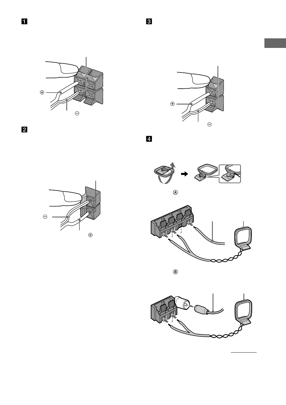 Set up the am loop antenna, then connect it, Getting started, 1connect the front speakers | 4connect the fm/am antennas, Continued | Sony MHC-GS200 User Manual | Page 9 / 44