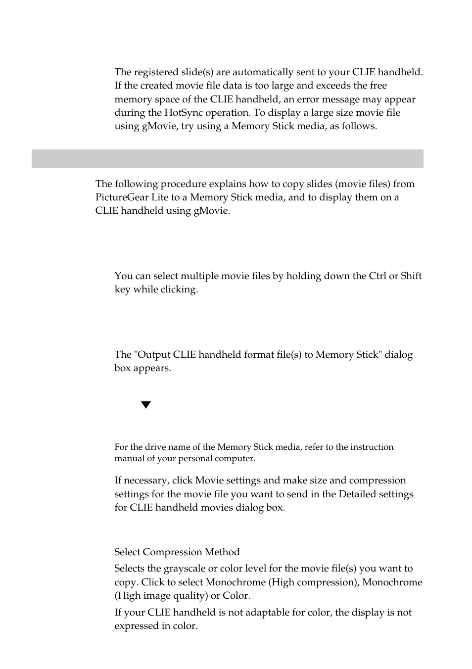 Copying movie files to a memory stick media | Sony PEG-S320 User Manual | Page 13 / 14