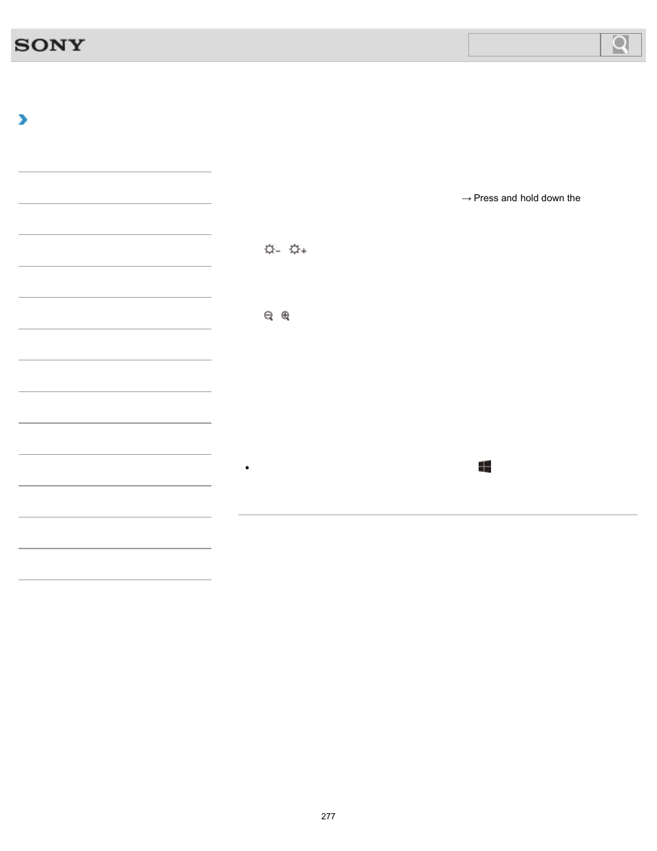Combinations and functions with the fn key, Details, How to use | Search | Sony SVL241290X User Manual | Page 277 / 535