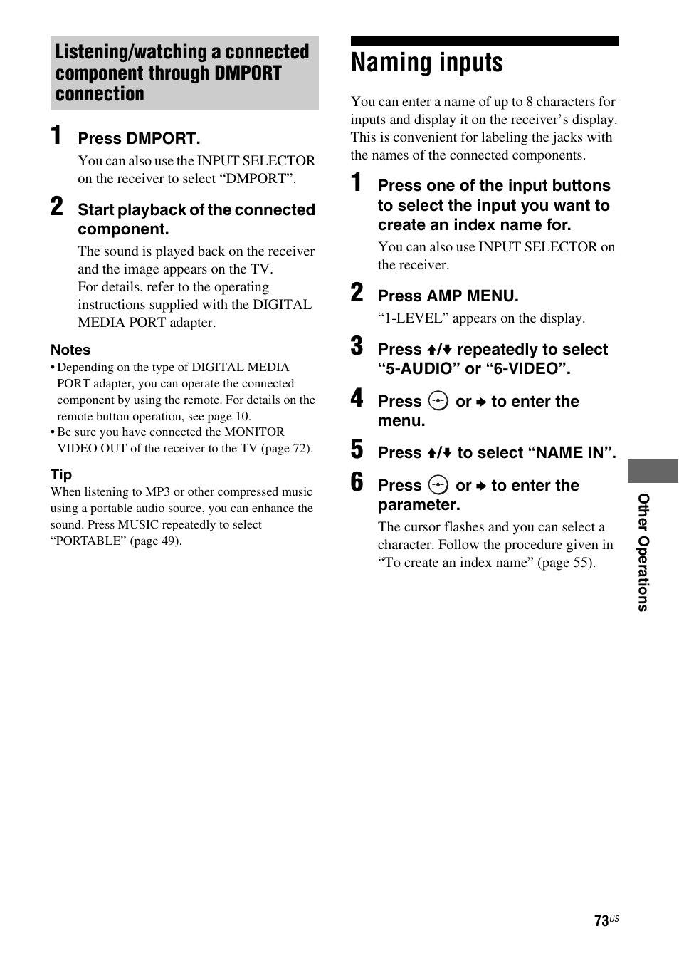 Naming inputs | Sony HT-7200DH User Manual | Page 73 / 88