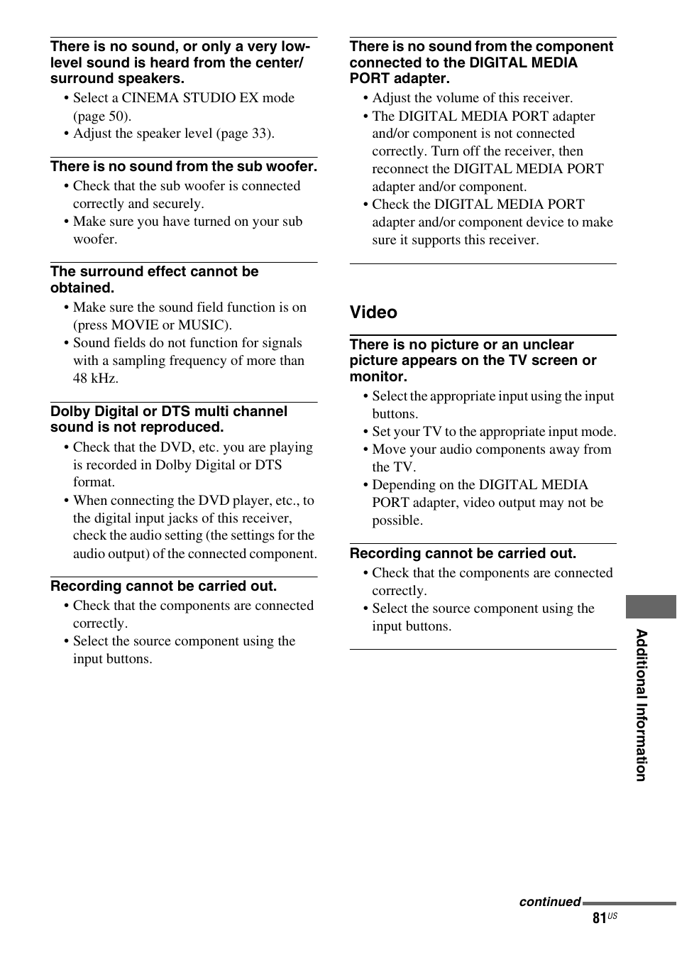 Sony HT-7200DH User Manual | Page 81 / 88
