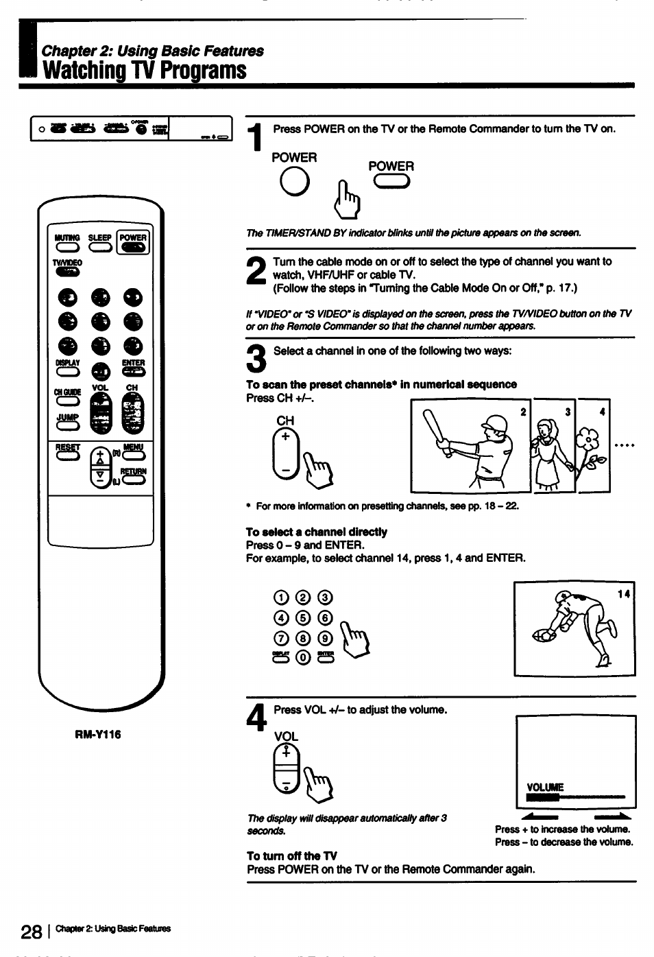 Watching tv programs | Sony KV-13TR28 User Manual | Page 28 / 48