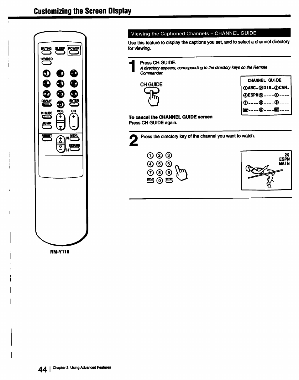 Customizing the screen display, 0® ©\s | Sony KV-13TR28 User Manual | Page 44 / 48