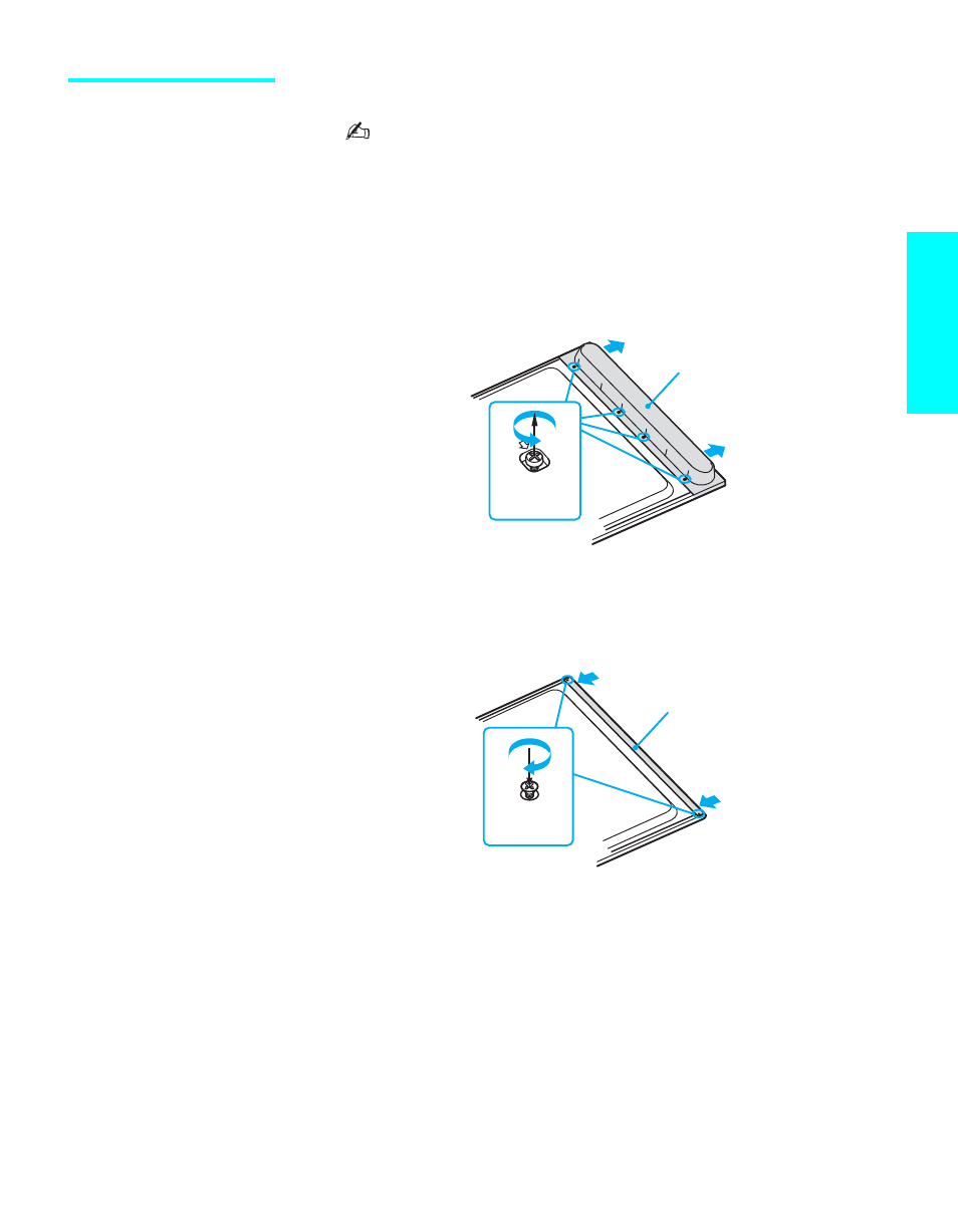 Detaching the speakers (kde61xbr950 only), Setup | Sony KDE-50XBR950 User Manual | Page 27 / 132