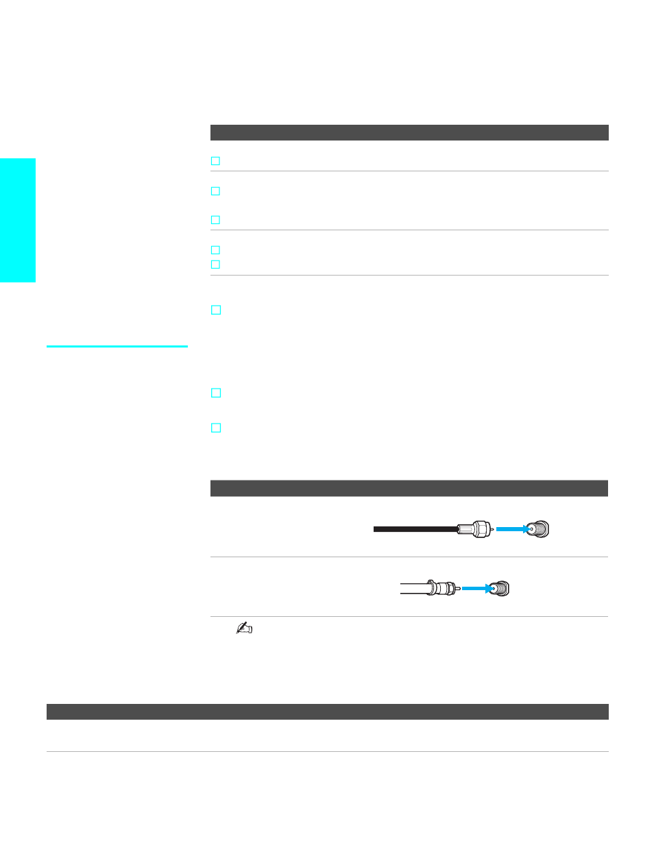 Basic connections: connecting a cable or antenna, Cable or antenna only, Setup | Sony KDE-50XBR950 User Manual | Page 28 / 132