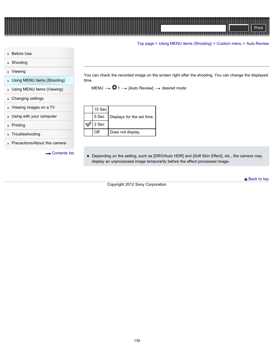 Auto review, Cyber-shot user guide | Sony DSC-RX100 User Manual | Page 146 / 259