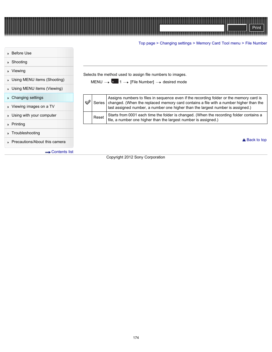 File number, Cyber-shot user guide | Sony DSC-RX100 User Manual | Page 181 / 259