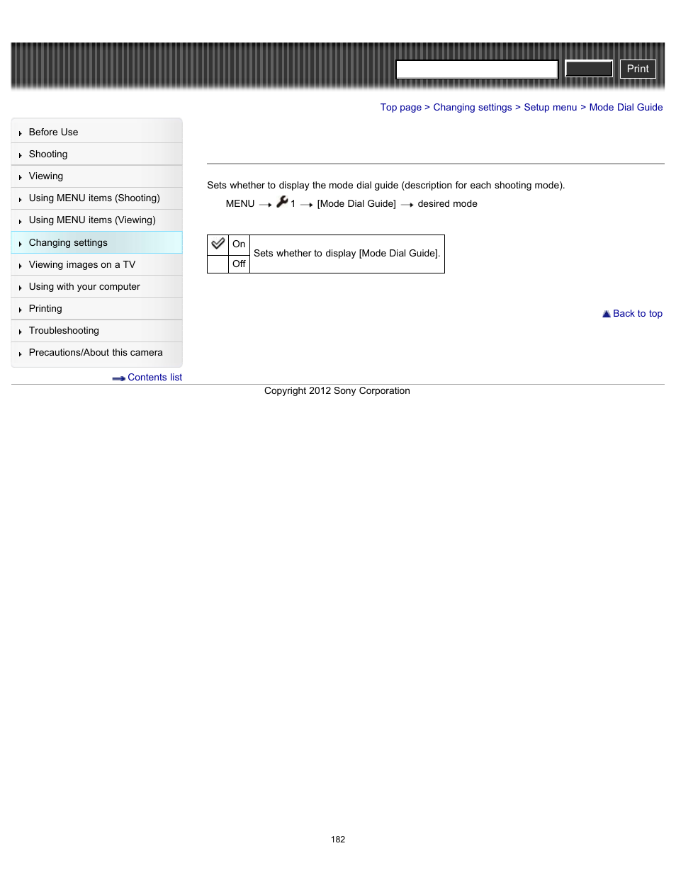 Mode dial guide, Cyber-shot user guide | Sony DSC-RX100 User Manual | Page 189 / 259