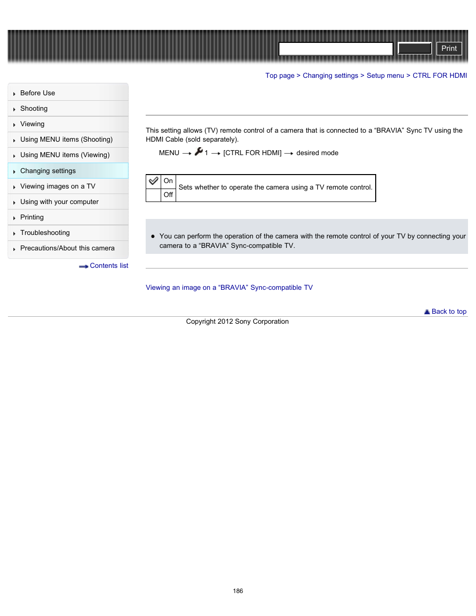 Ctrl for hdmi, Cyber-shot user guide | Sony DSC-RX100 User Manual | Page 193 / 259