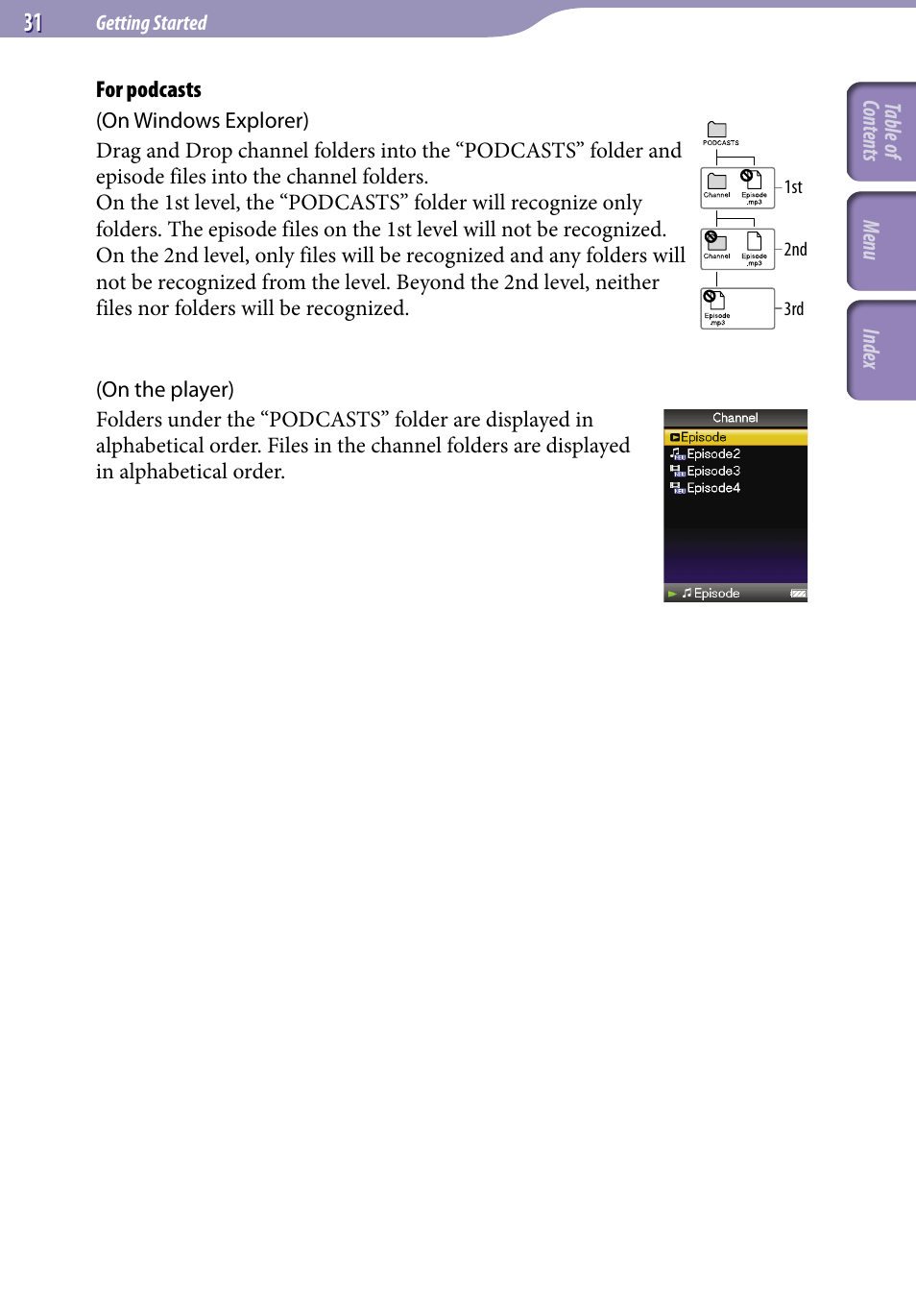 Sony NWZ-S638FREDWM User Manual | Page 31 / 166