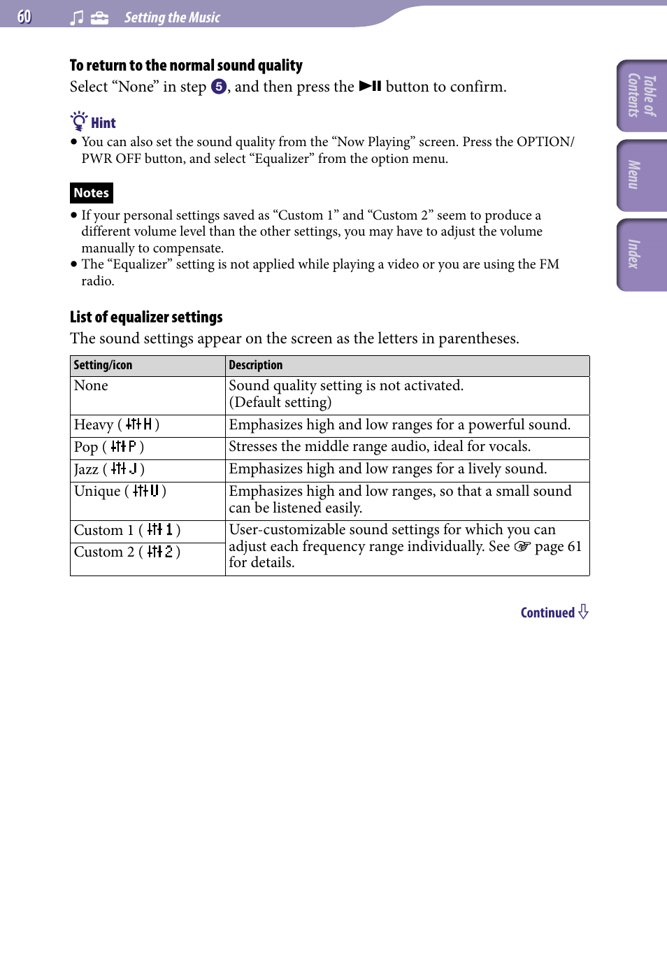 Sony NWZ-S638FREDWM User Manual | Page 60 / 166