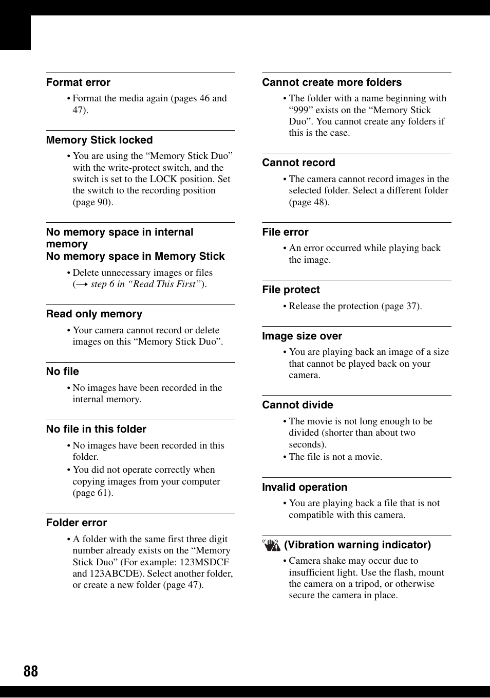 Sony DSC-S600 User Manual | Page 88 / 99