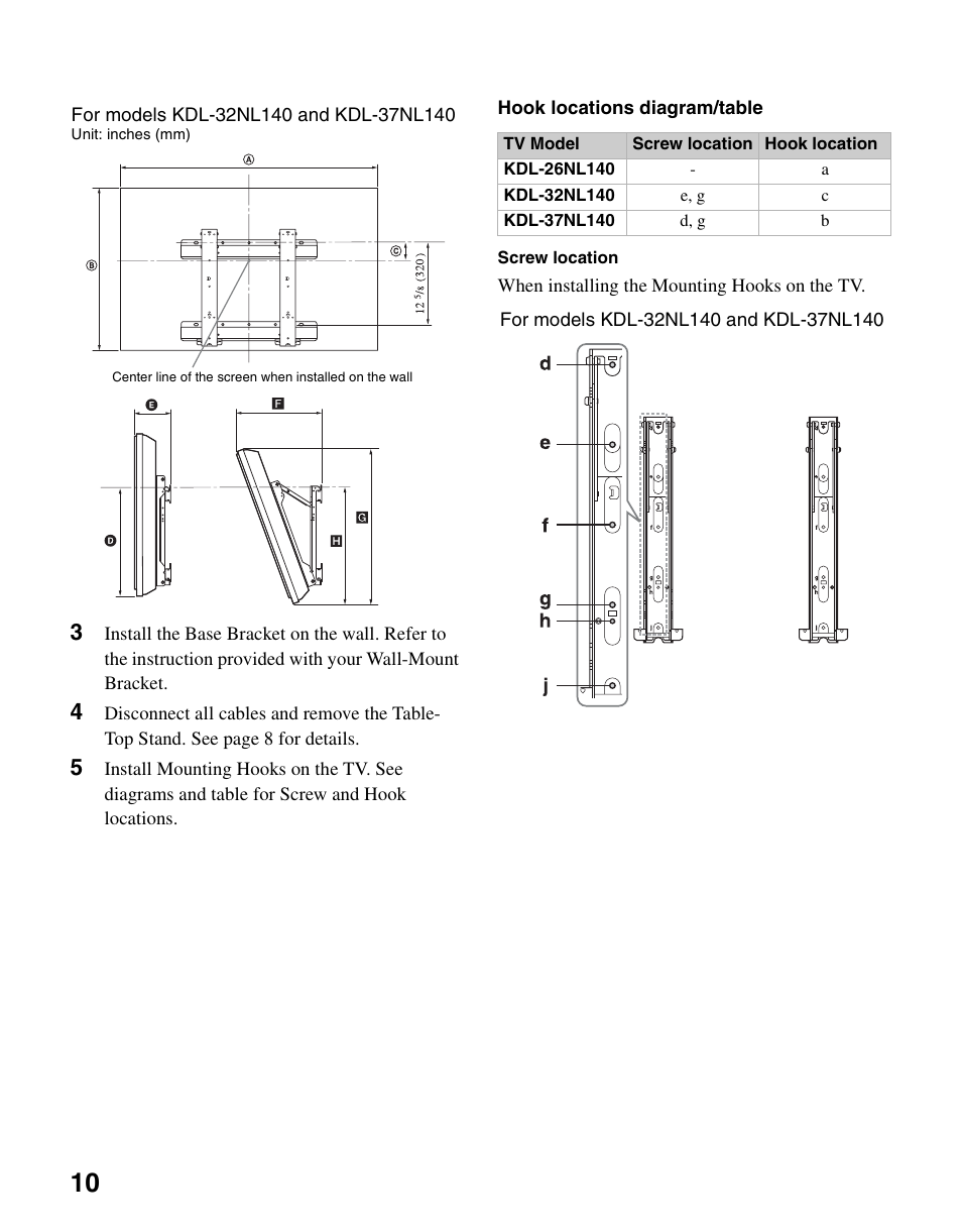Sony KDL-37NL140 User Manual | Page 10 / 48