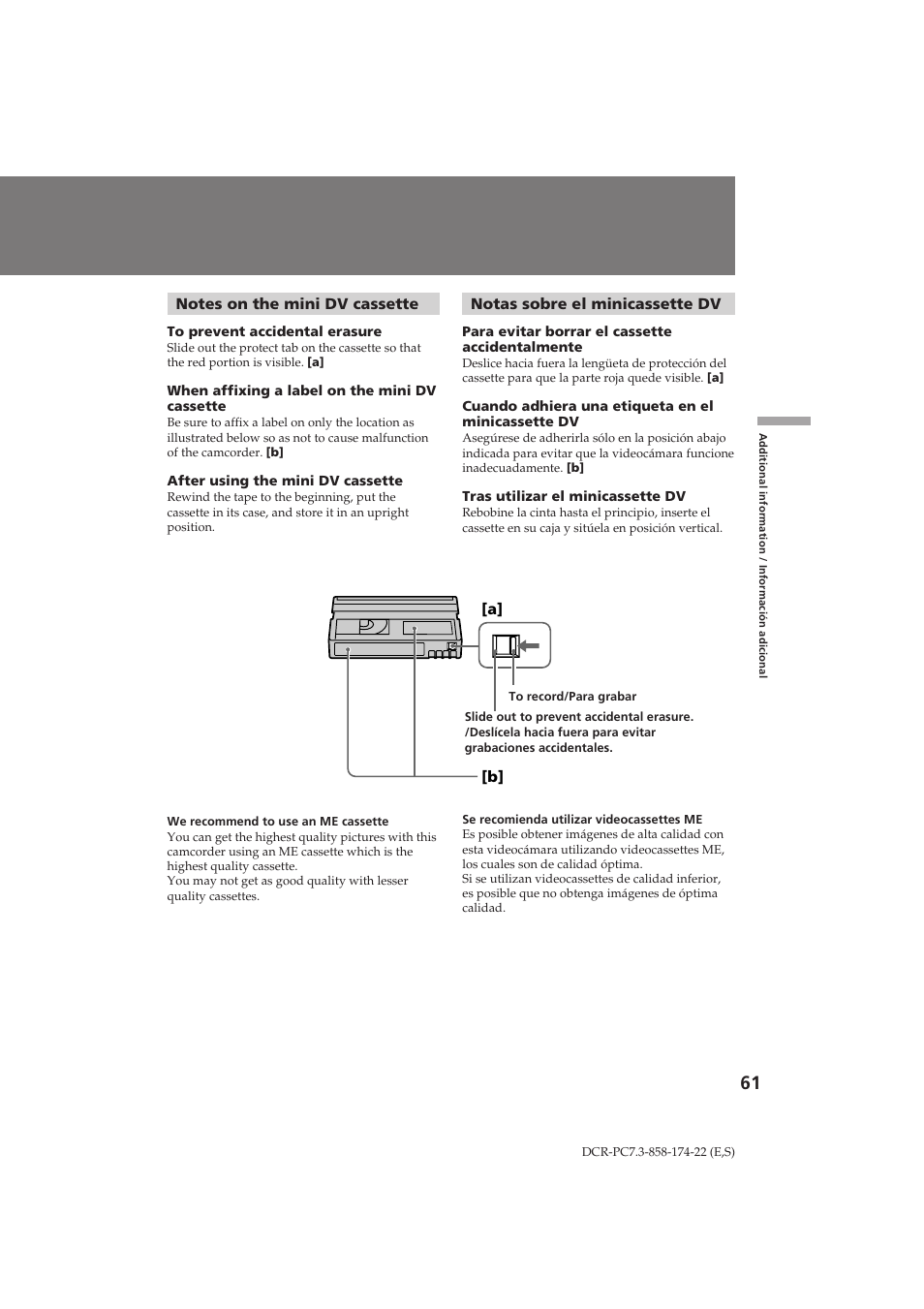 Sony DCR-PC7 User Manual | Page 61 / 92