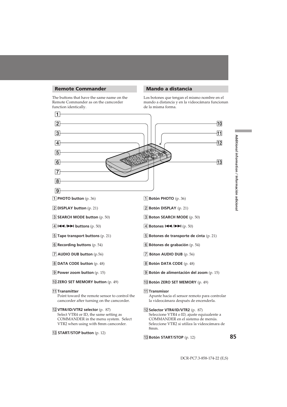 Sony DCR-PC7 User Manual | Page 85 / 92