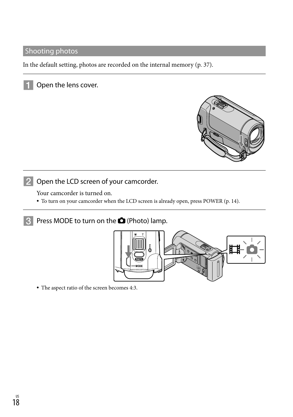 Sony DCR-SX40 User Manual | Page 18 / 108