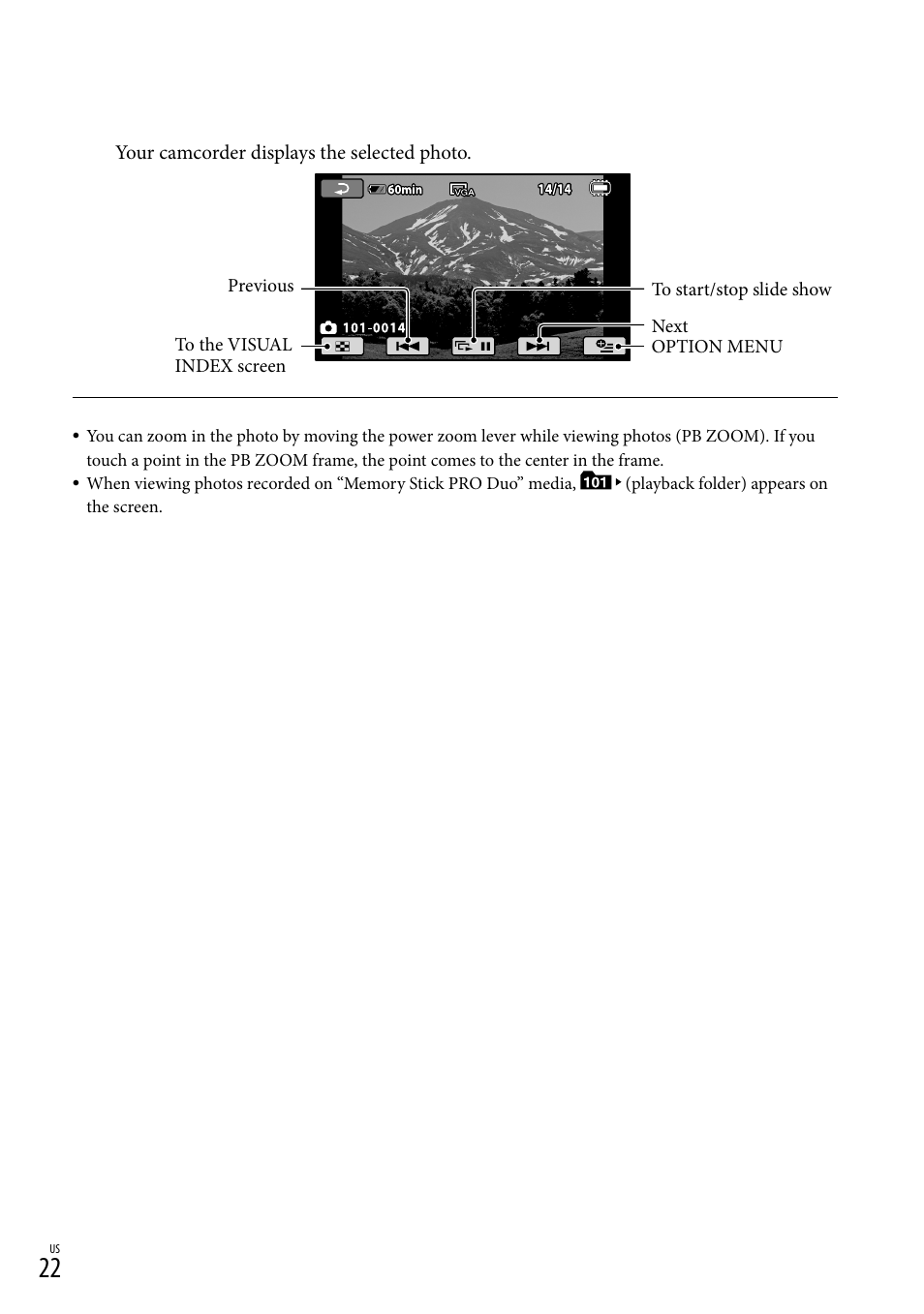 Sony DCR-SX40 User Manual | Page 22 / 108