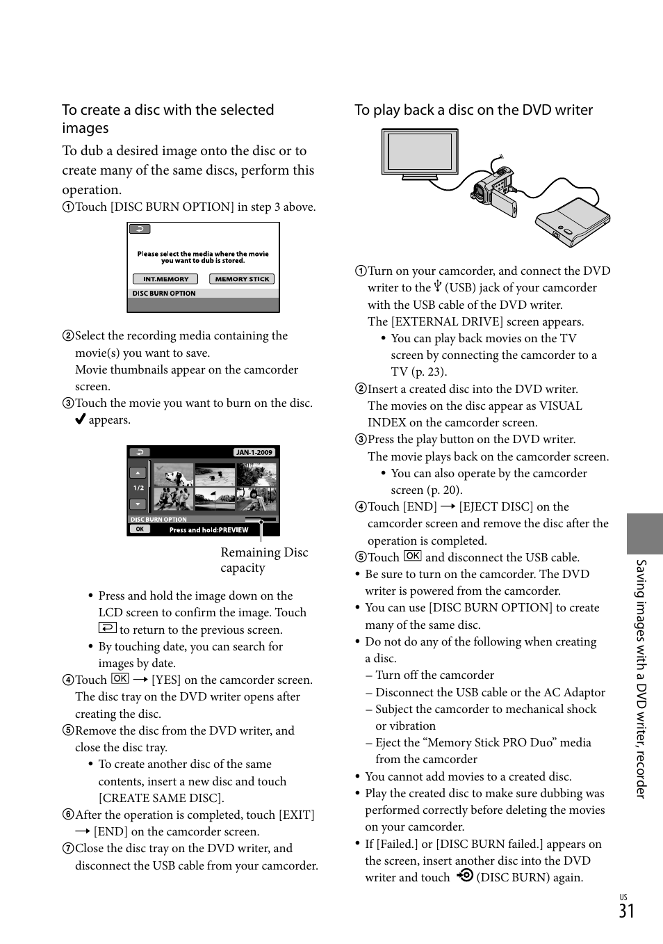 Sony DCR-SX40 User Manual | Page 31 / 108