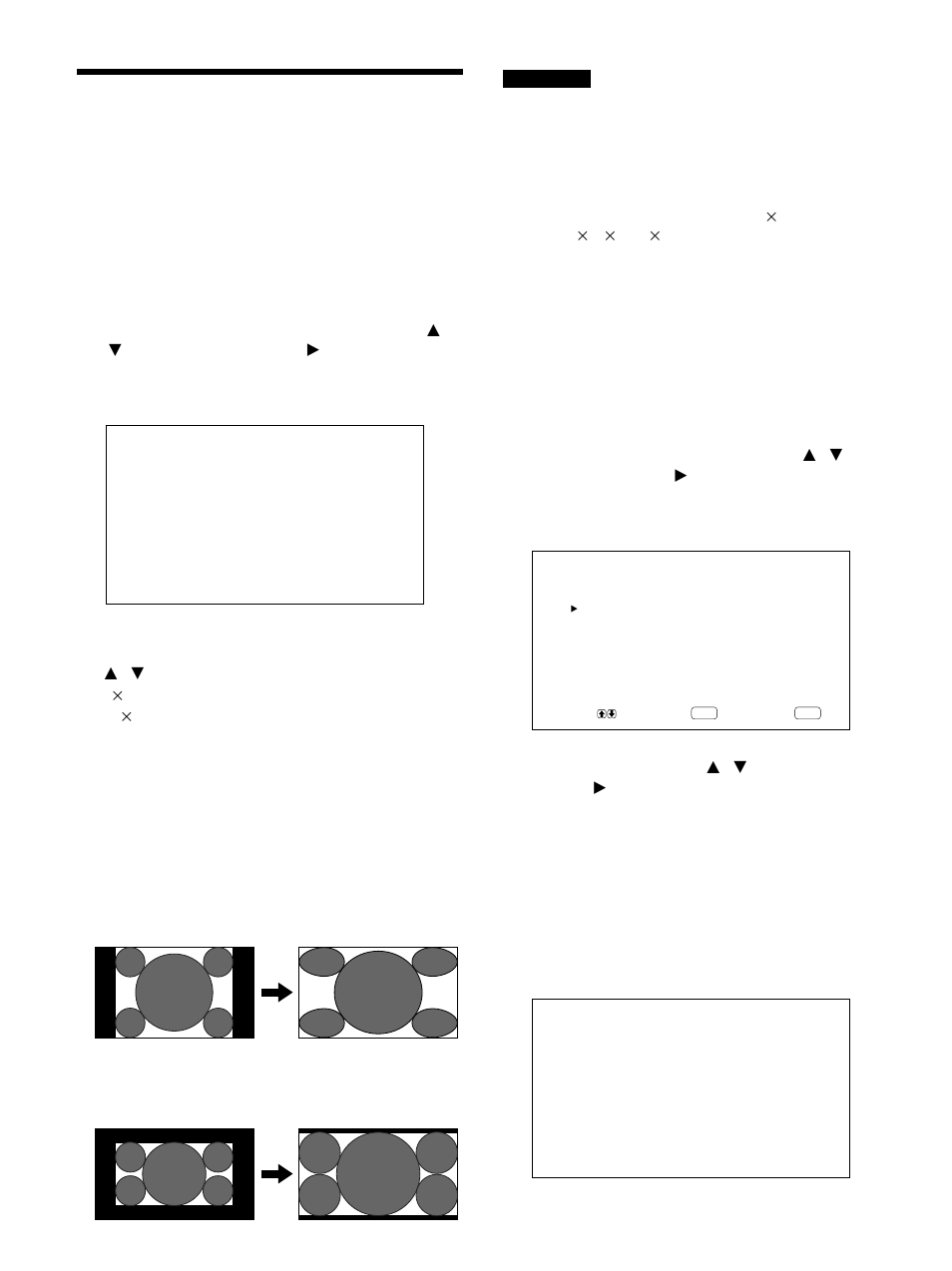 Modification du rapport d’aspect, Réglage des linéarités | Sony PFM-42B2H User Manual | Page 132 / 294