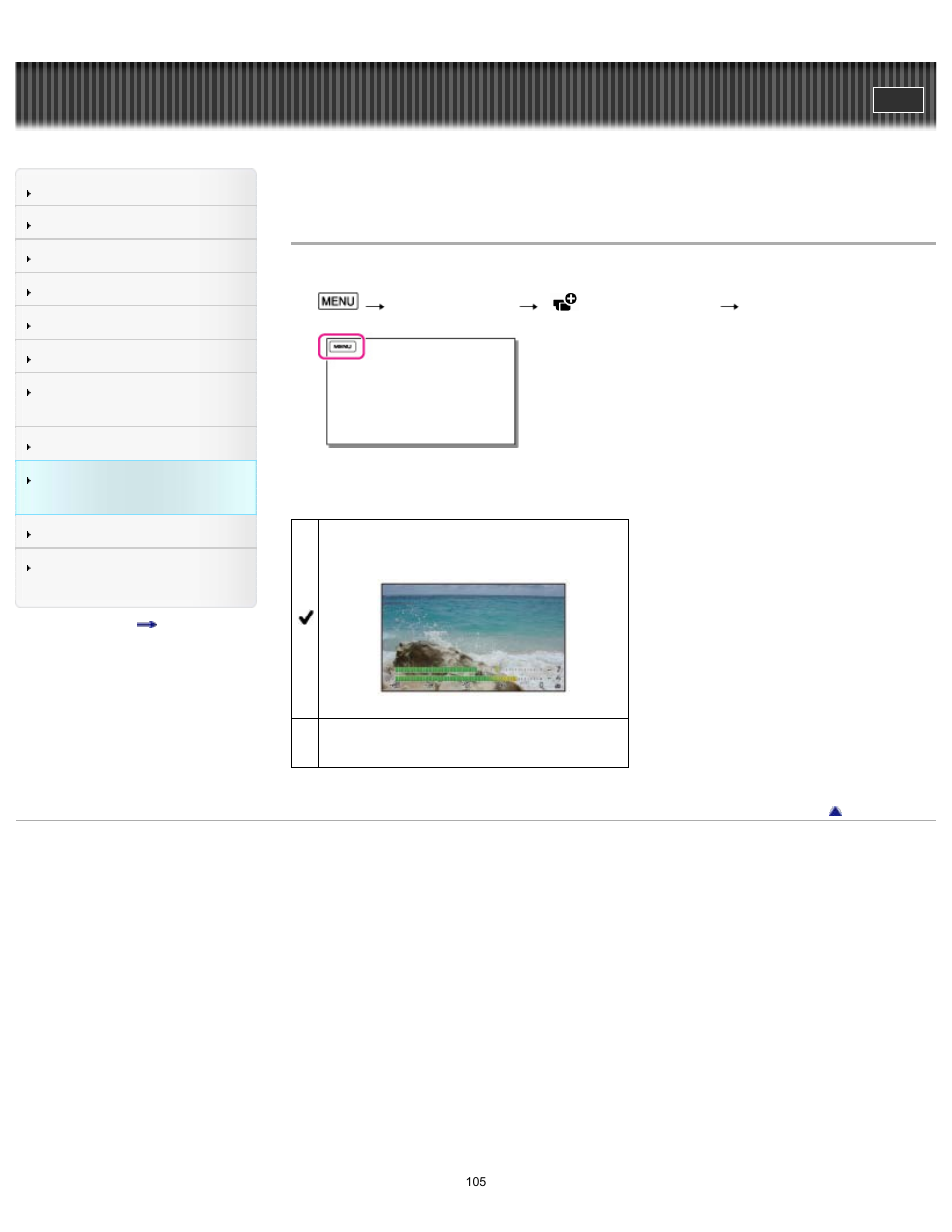 Audio level display, User guide | Sony HDR-MV1 User Manual | Page 105 / 171