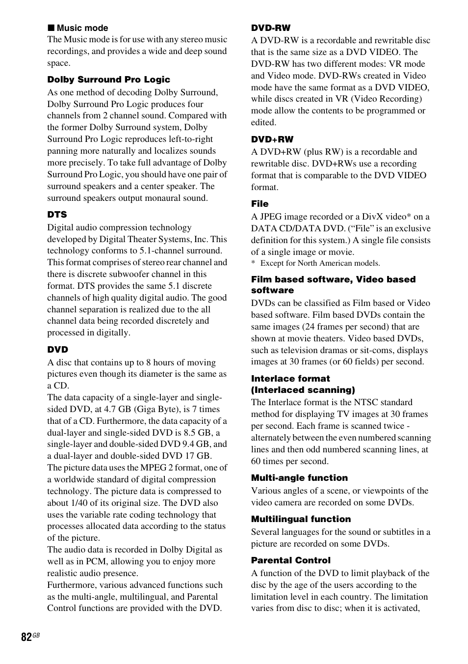 Sony DAV-DZ120 User Manual | Page 82 / 96