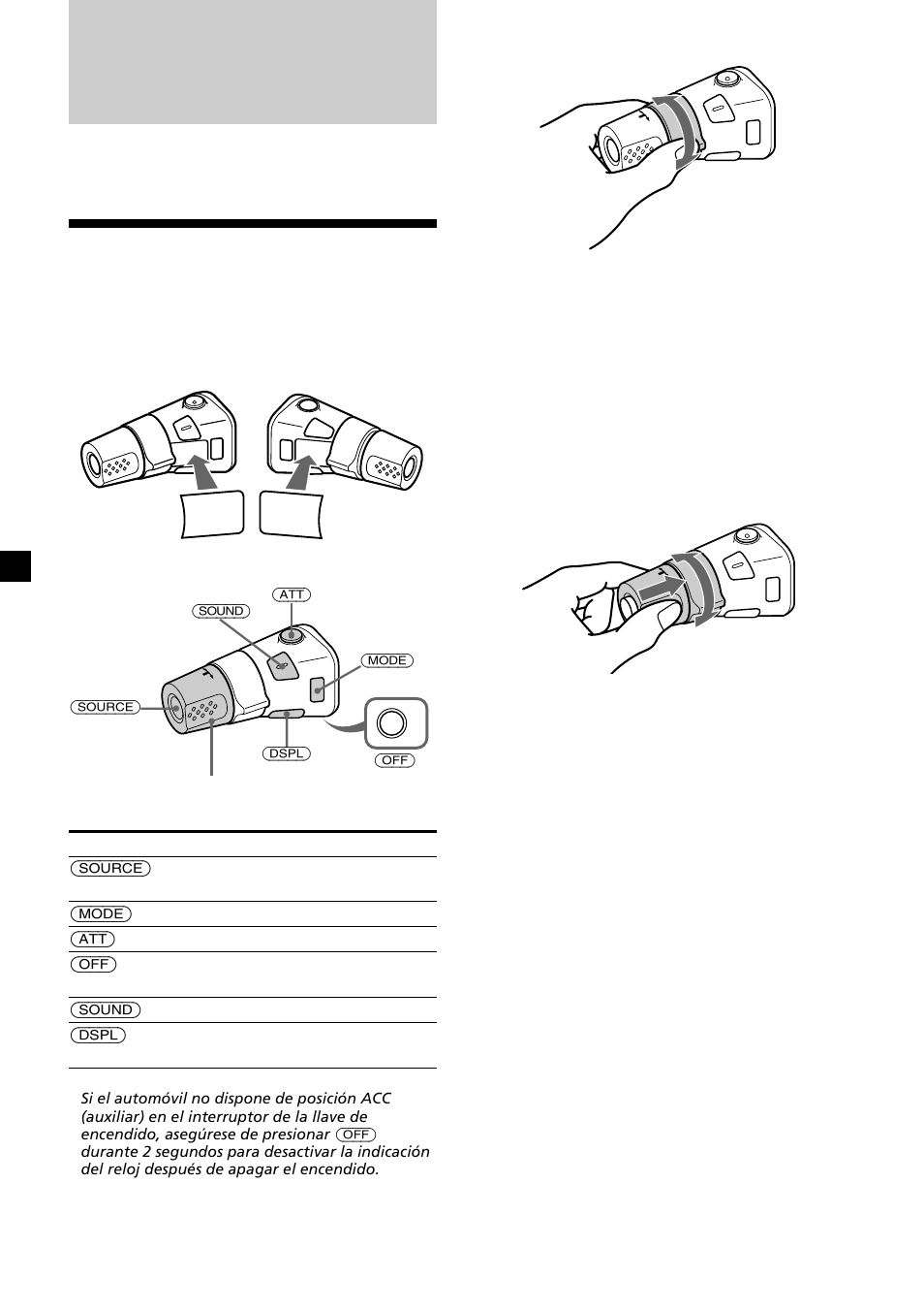 Otras funciones, Uso del mando rotativo | Sony CDX-L630X User Manual | Page 36 / 44