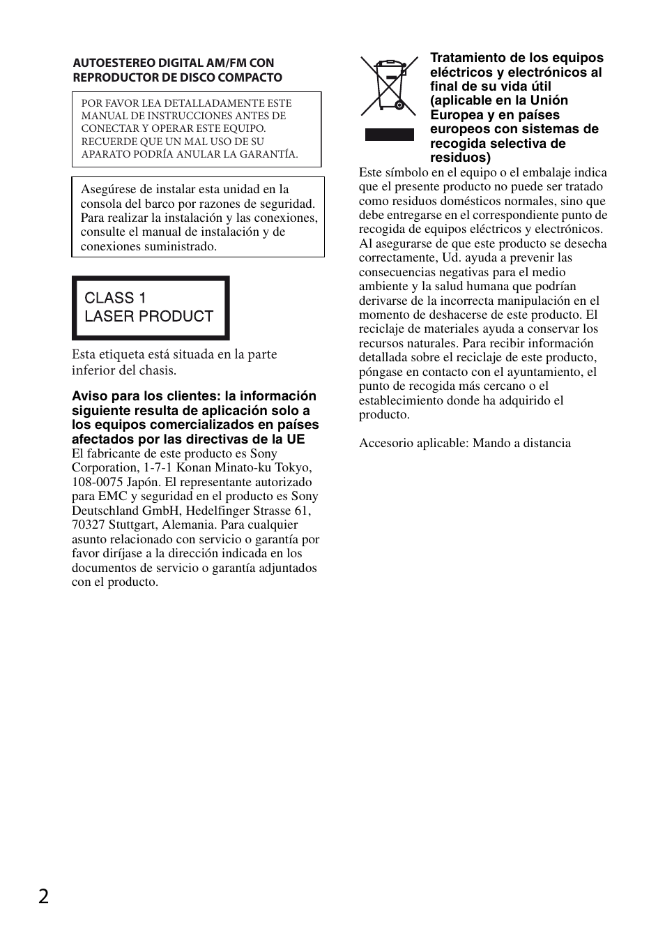 Sony CDX-M20 User Manual | Page 46 / 68