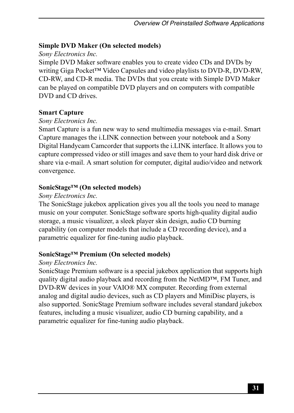 Sony PCV-RX791 User Manual | Page 31 / 36