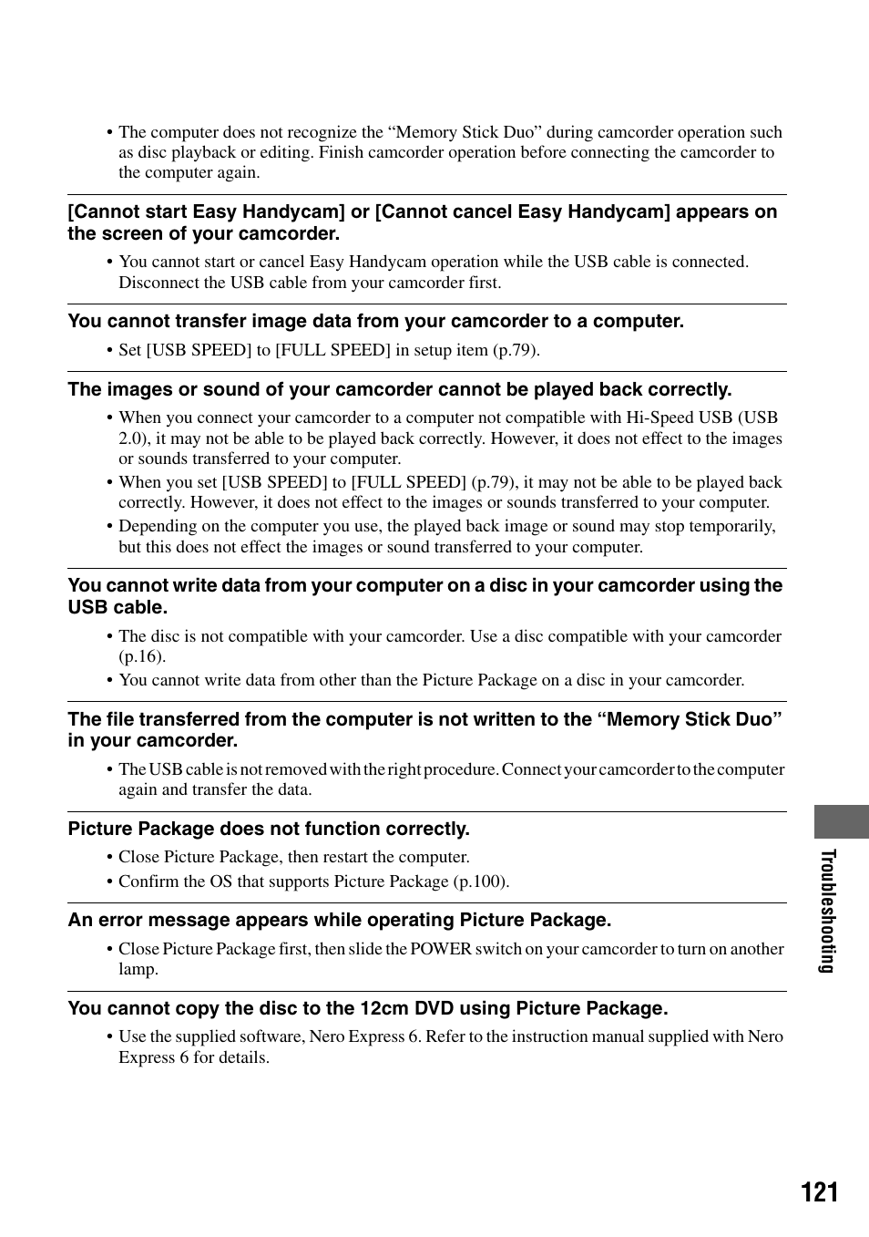 Sony DCR-DVD505 User Manual | Page 121 / 152
