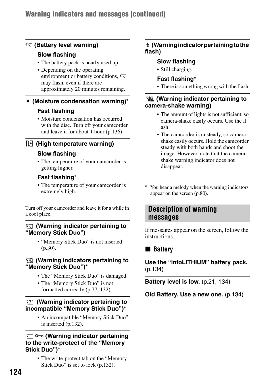Sony DCR-DVD505 User Manual | Page 124 / 152