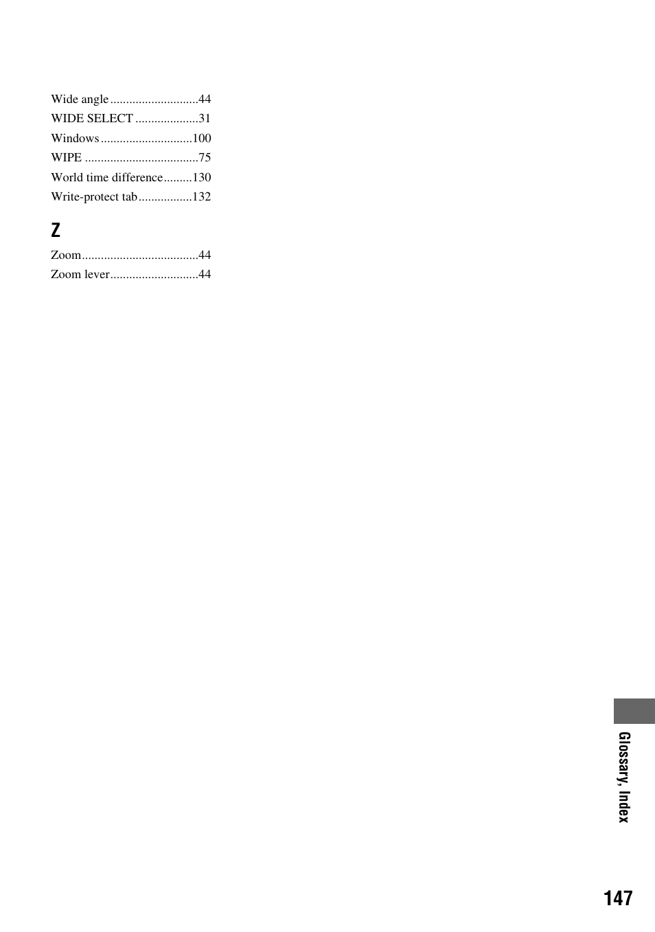 Sony DCR-DVD505 User Manual | Page 147 / 152