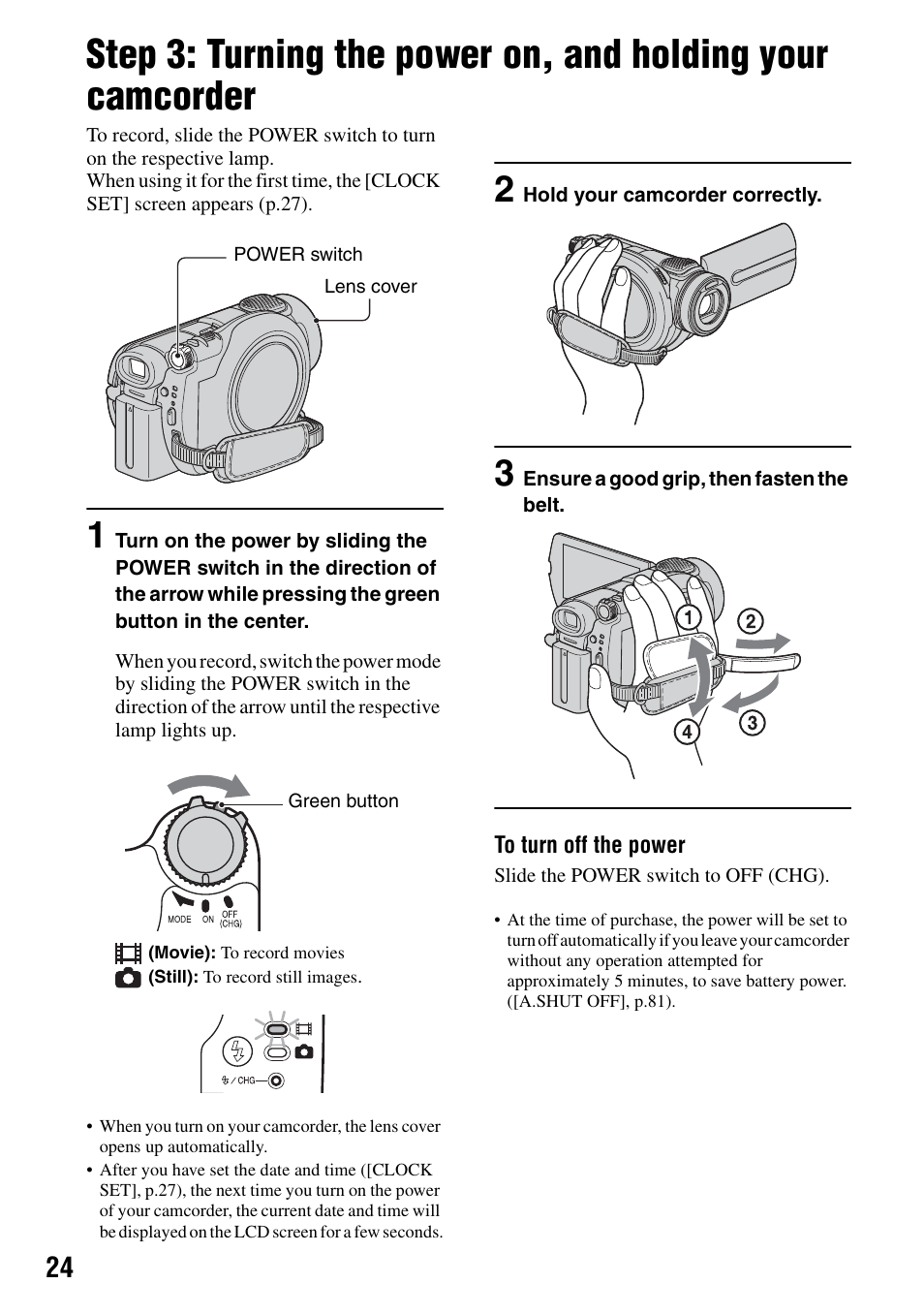 Sony DCR-DVD505 User Manual | Page 24 / 152