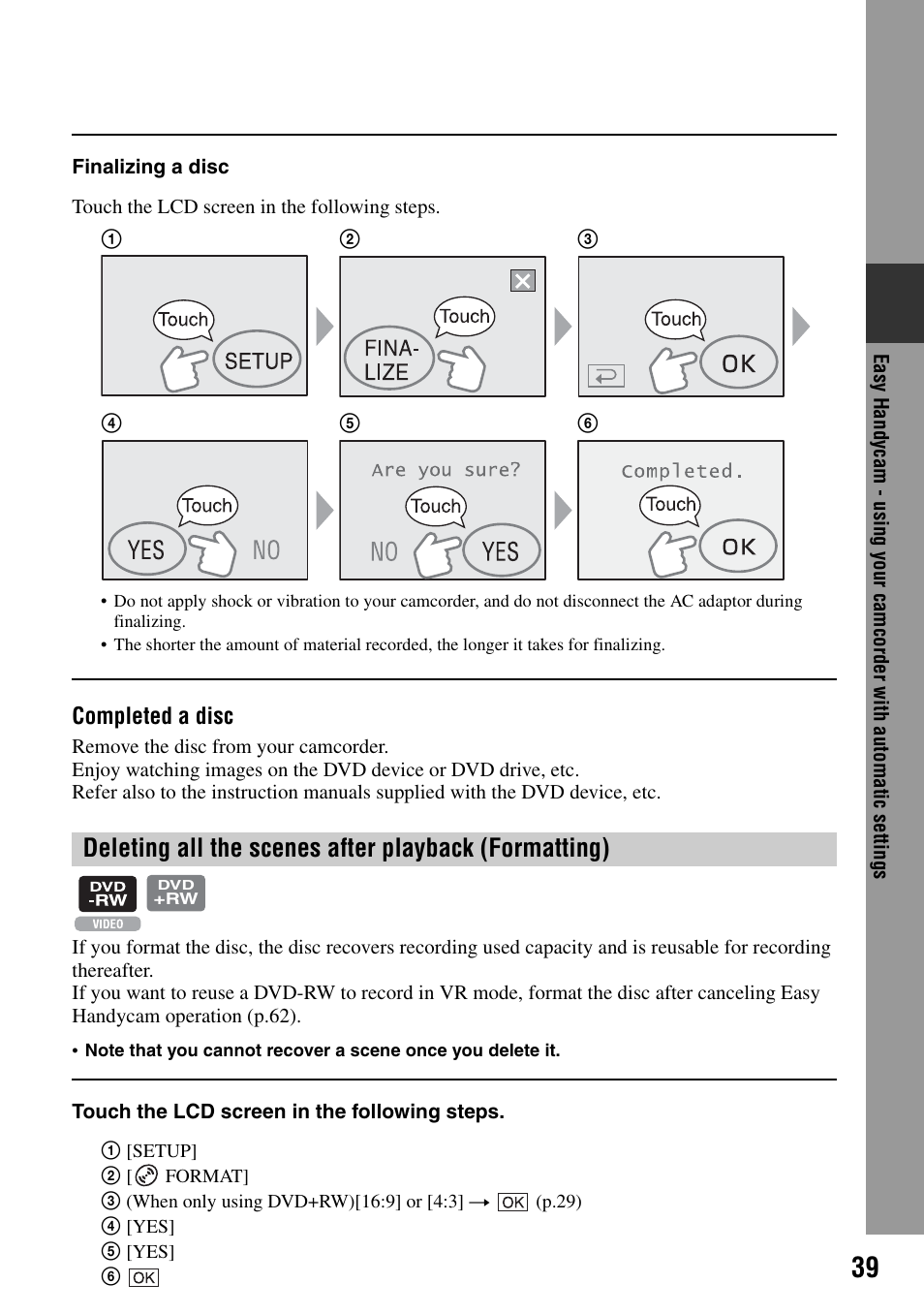 Sony DCR-DVD505 User Manual | Page 39 / 152