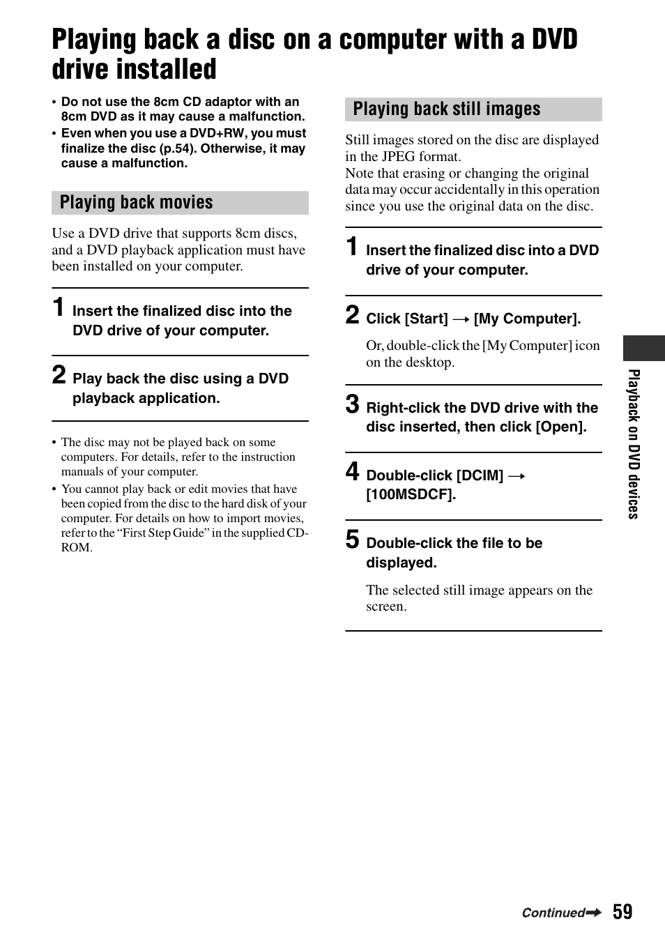 Ie (p.59) | Sony DCR-DVD505 User Manual | Page 59 / 152