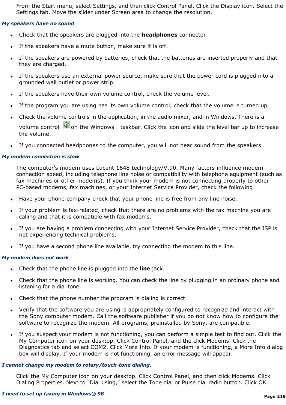 Sony PCV-R545DS User Manual | Page 219 / 439
