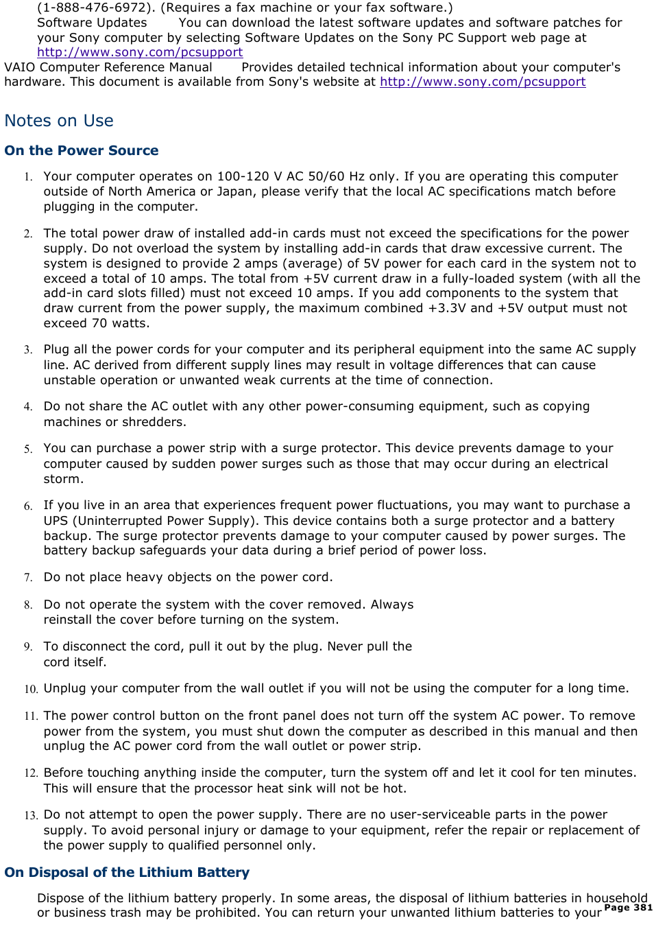 Sony PCV-R545DS User Manual | Page 381 / 439