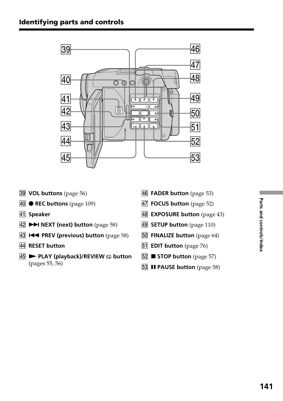 El ra rs rd rf rg rh rj rk rl t; ta ts td r | Sony DCR-DVD301 User Manual | Page 141 / 148