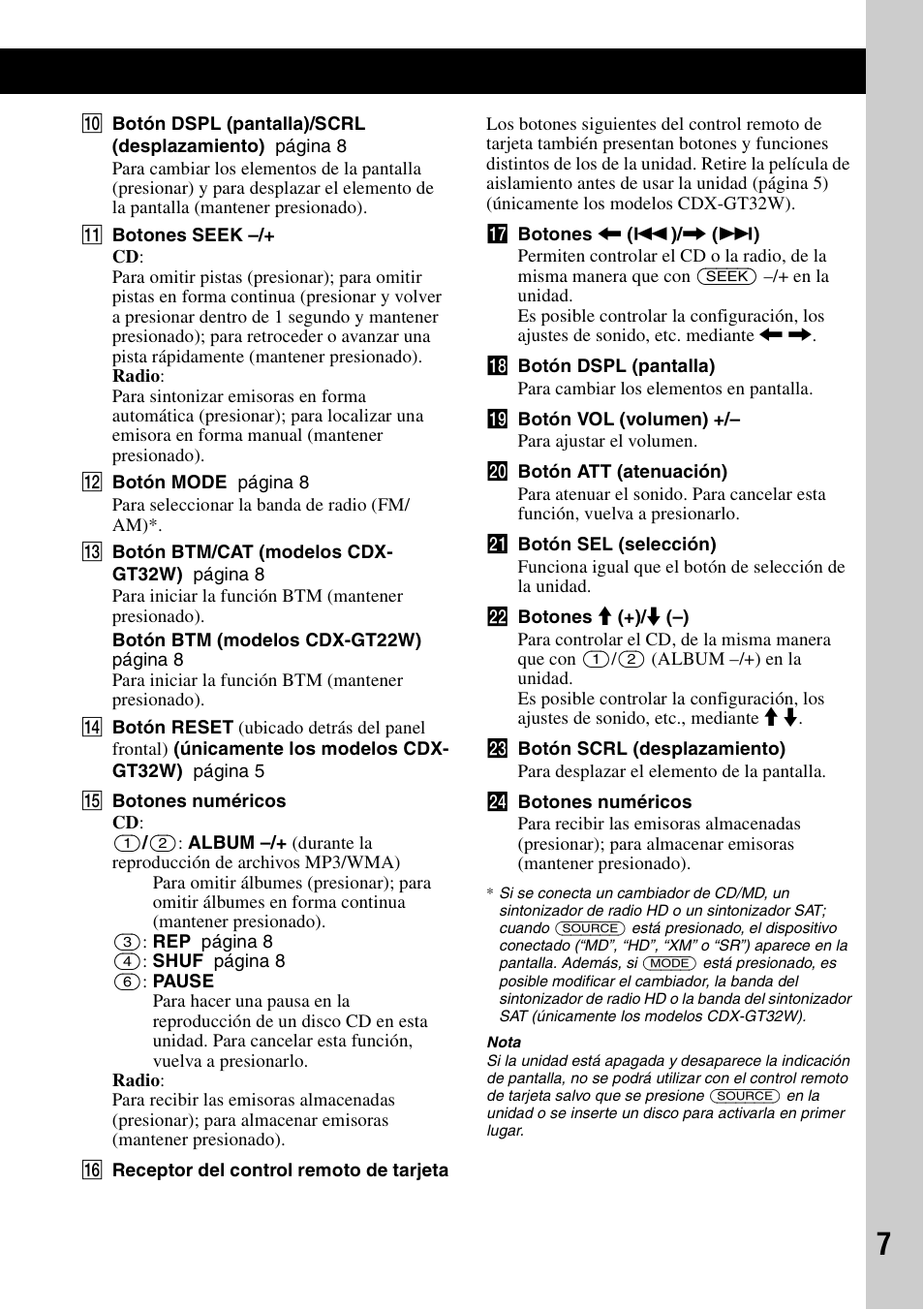 Sony CDX-GT22W User Manual | Page 23 / 36