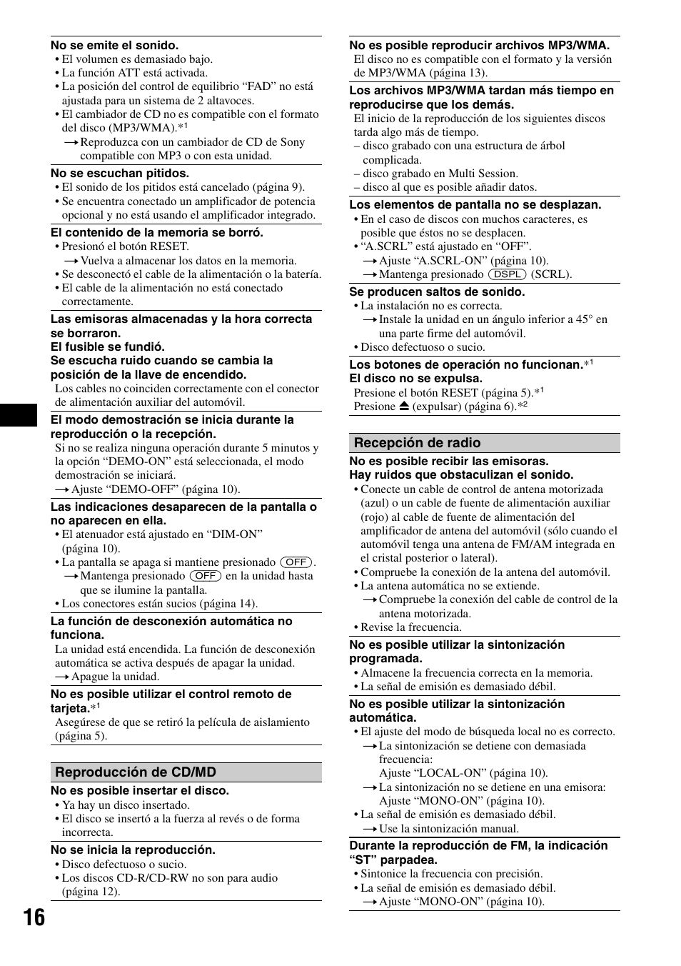 Sony CDX-GT22W User Manual | Page 32 / 36