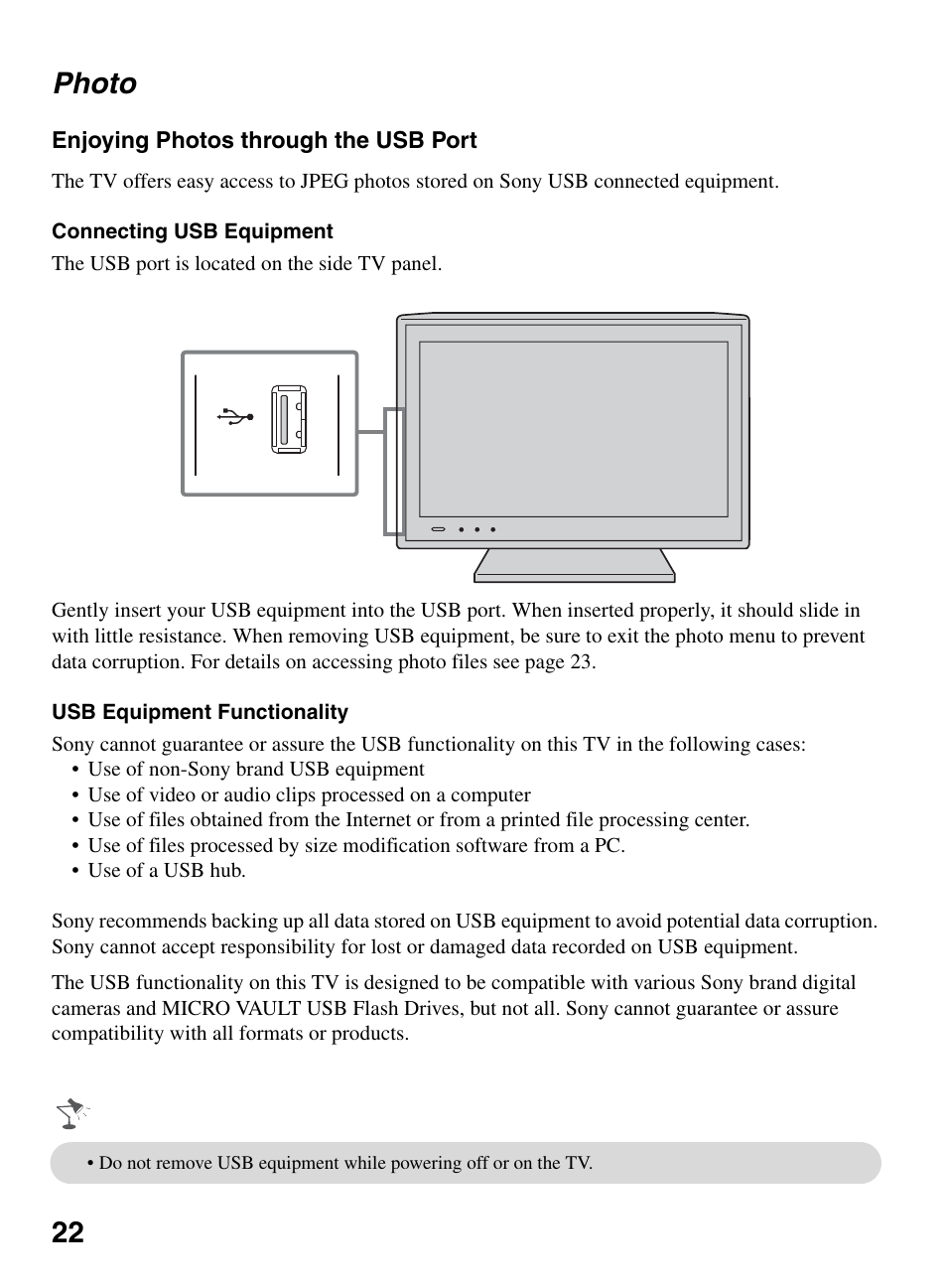 Photo, 22 photo | Sony KDL-32LL150 User Manual | Page 22 / 48