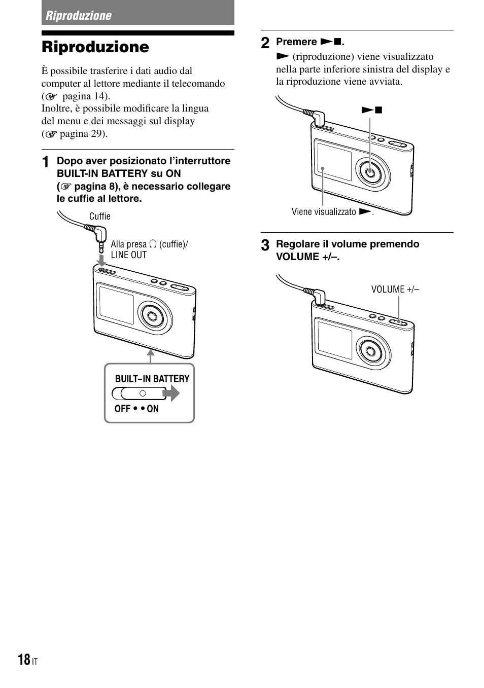 Riproduzione | Sony NW-HD3 User Manual | Page 176 / 358