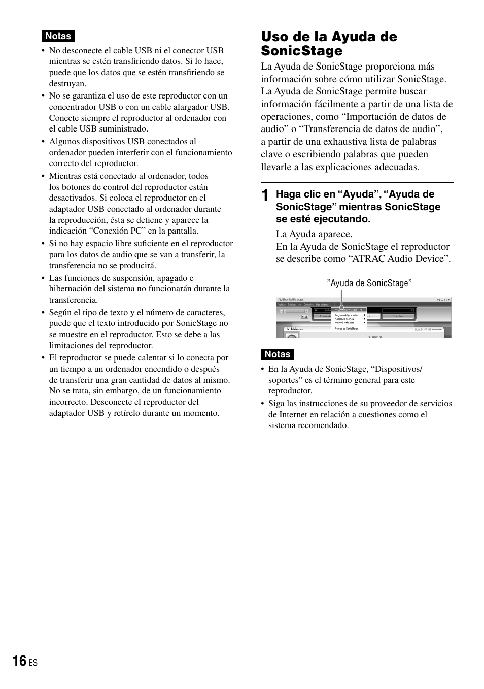 Uso de la ayuda de sonicstage | Sony NW-HD3 User Manual | Page 224 / 358