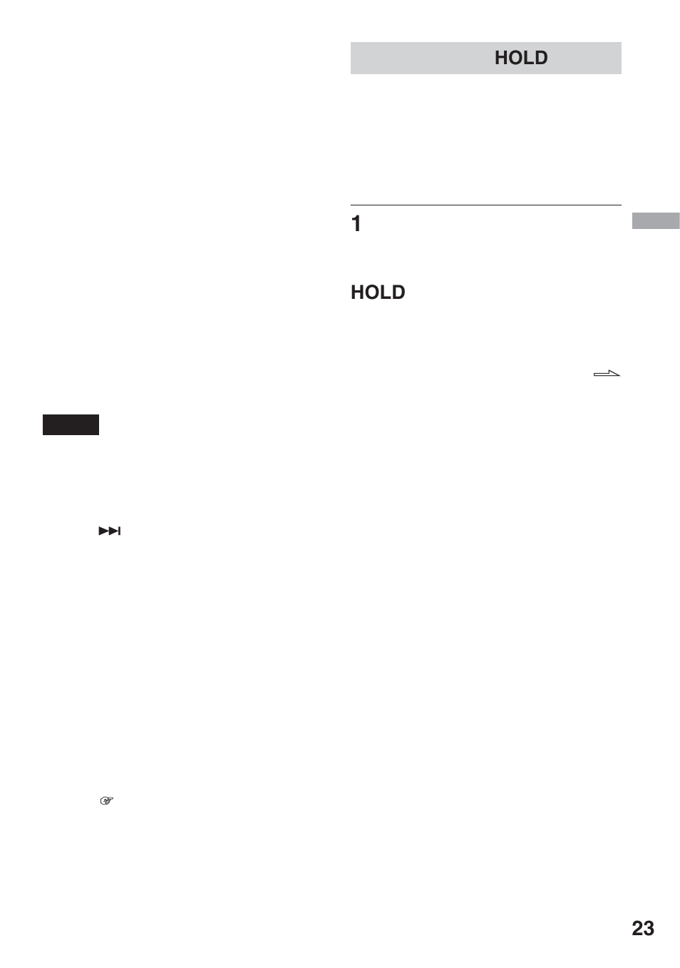 誤操作を防ぐ（hold機能, 誤操作を防ぐ, Hold | Sony NW-HD3 User Manual | Page 25 / 358
