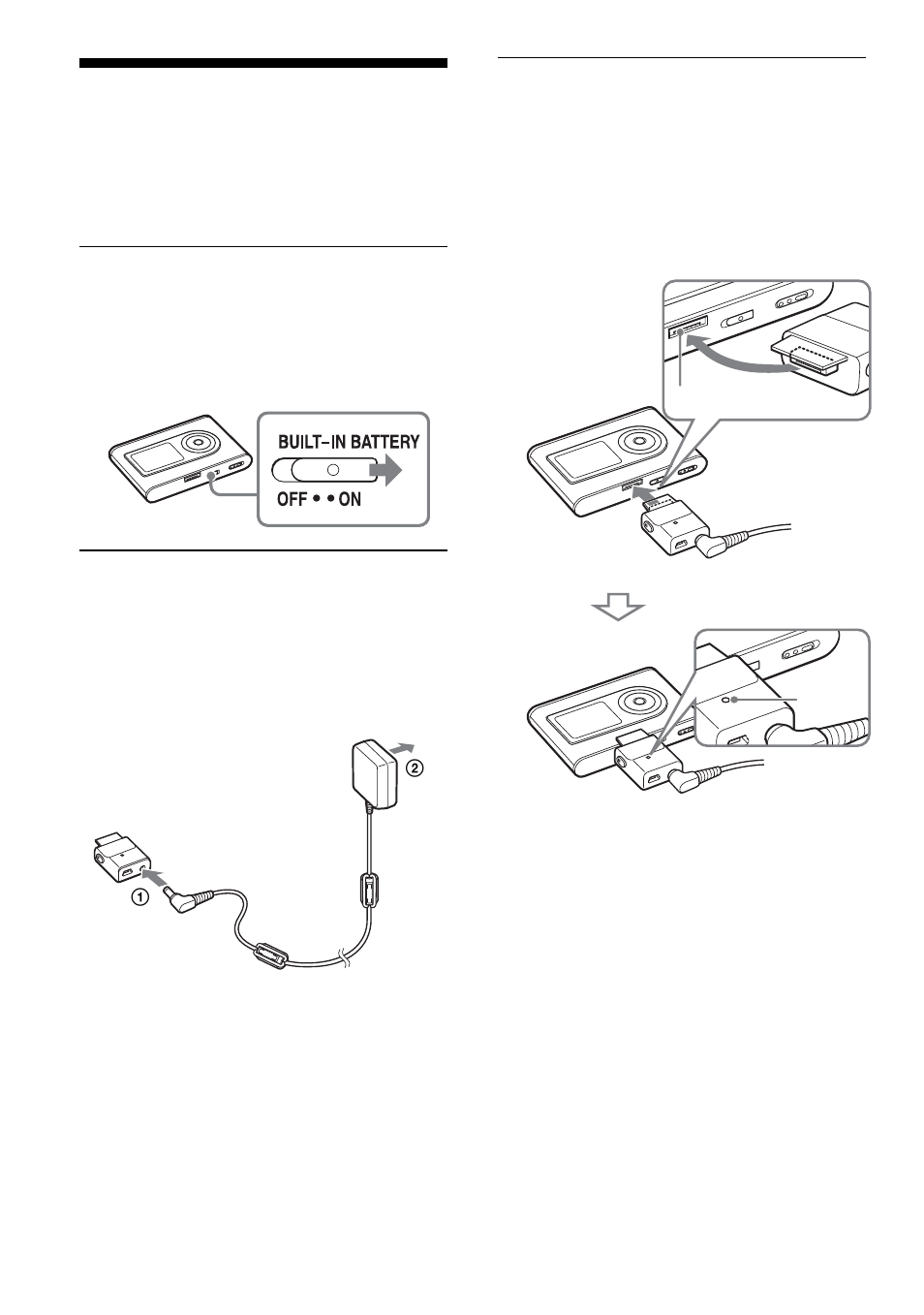 Preparing a power source, Y switch | Sony NW-HD3 User Manual | Page 66 / 358