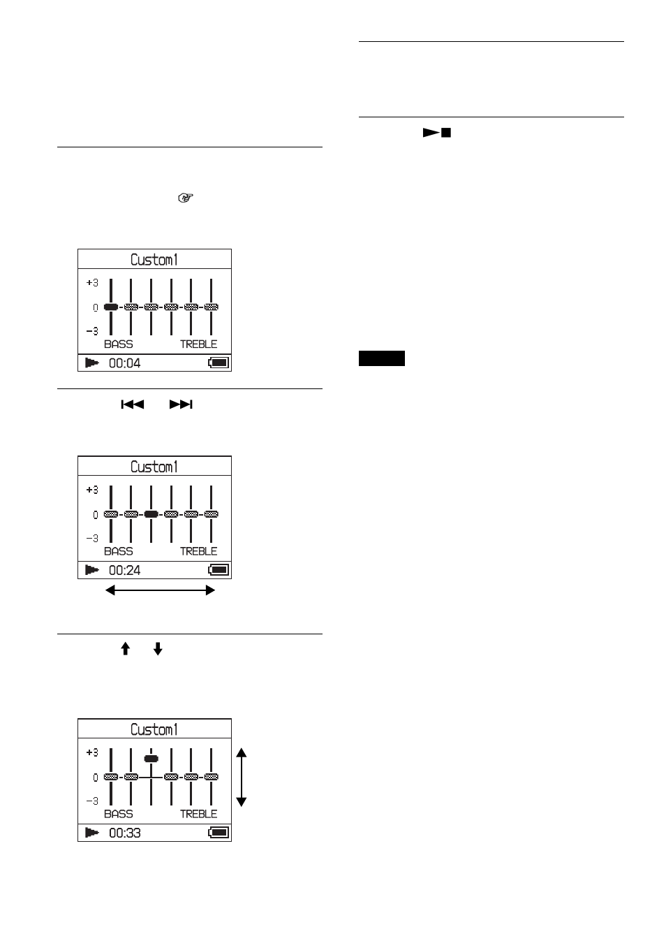 Customizing sound quality (sound eq - custom), Customizing sound quality, Sound eq - custom) | Sony NW-HD3 User Manual | Page 90 / 358
