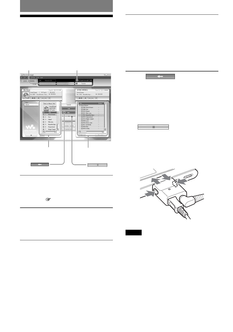 Other functions, Transferring audio data back to your computer, Transferring audio data back | To your computer | Sony NW-HD3 User Manual | Page 92 / 358