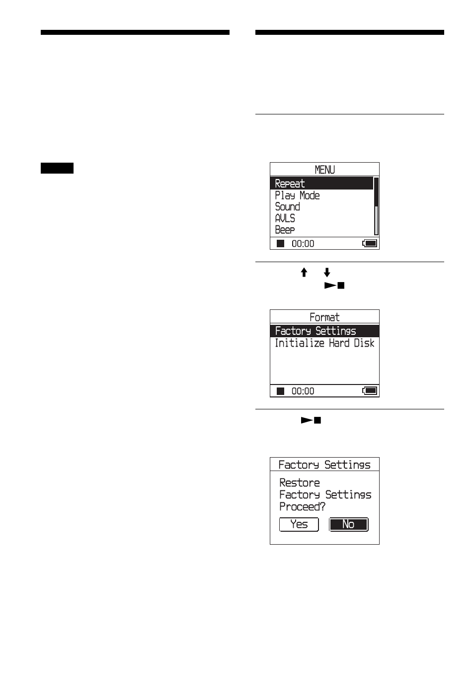 Storing data other than audio files, Resetting to the factory settings | Sony NW-HD3 User Manual | Page 94 / 358