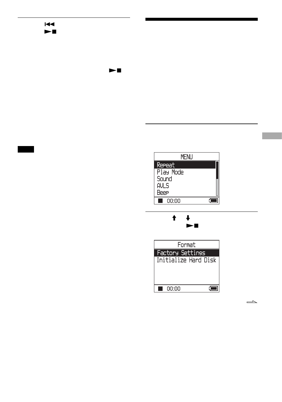 Initializing hard disk | Sony NW-HD3 User Manual | Page 95 / 358